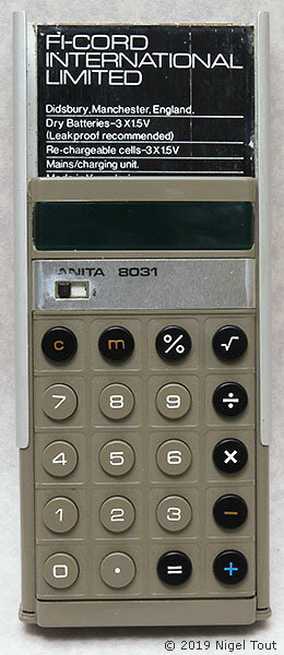 ANITA 8031 with raised back cover