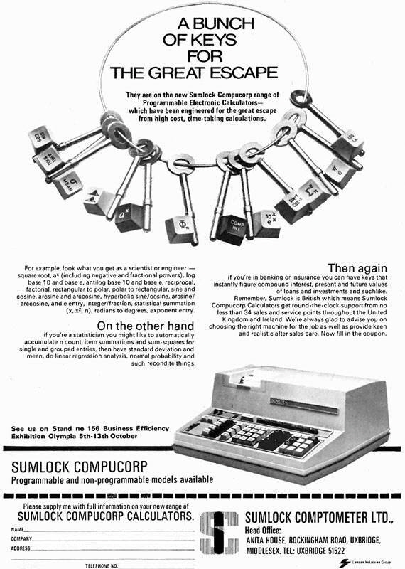 Sumlco Compucorp 150 Series advertisement