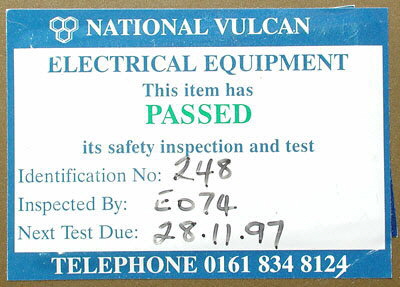 Electrically safety label