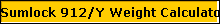 Sumlock 912/Y Weight Calculator